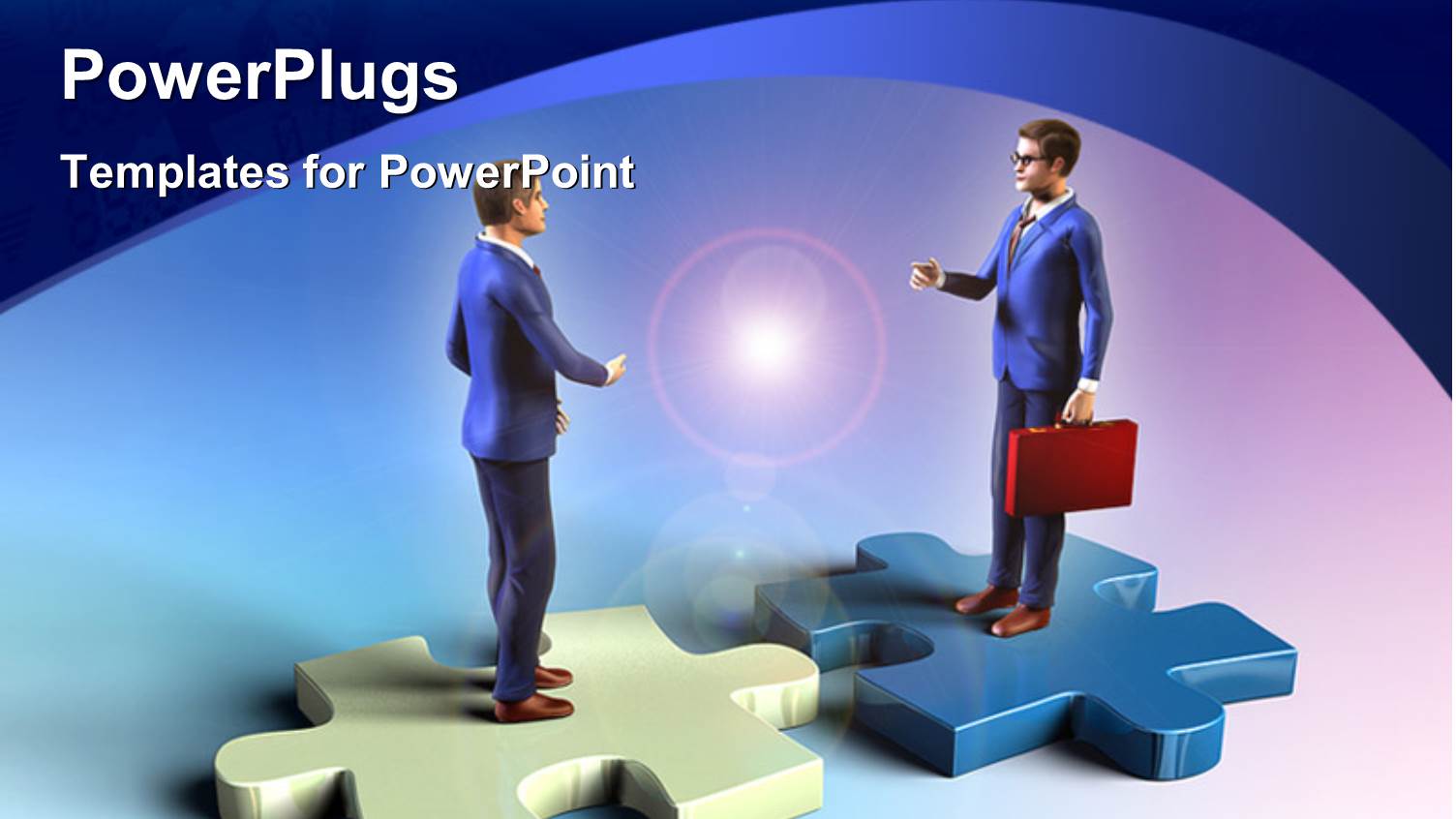 Two Professionals Talking about Business and Palce for Text