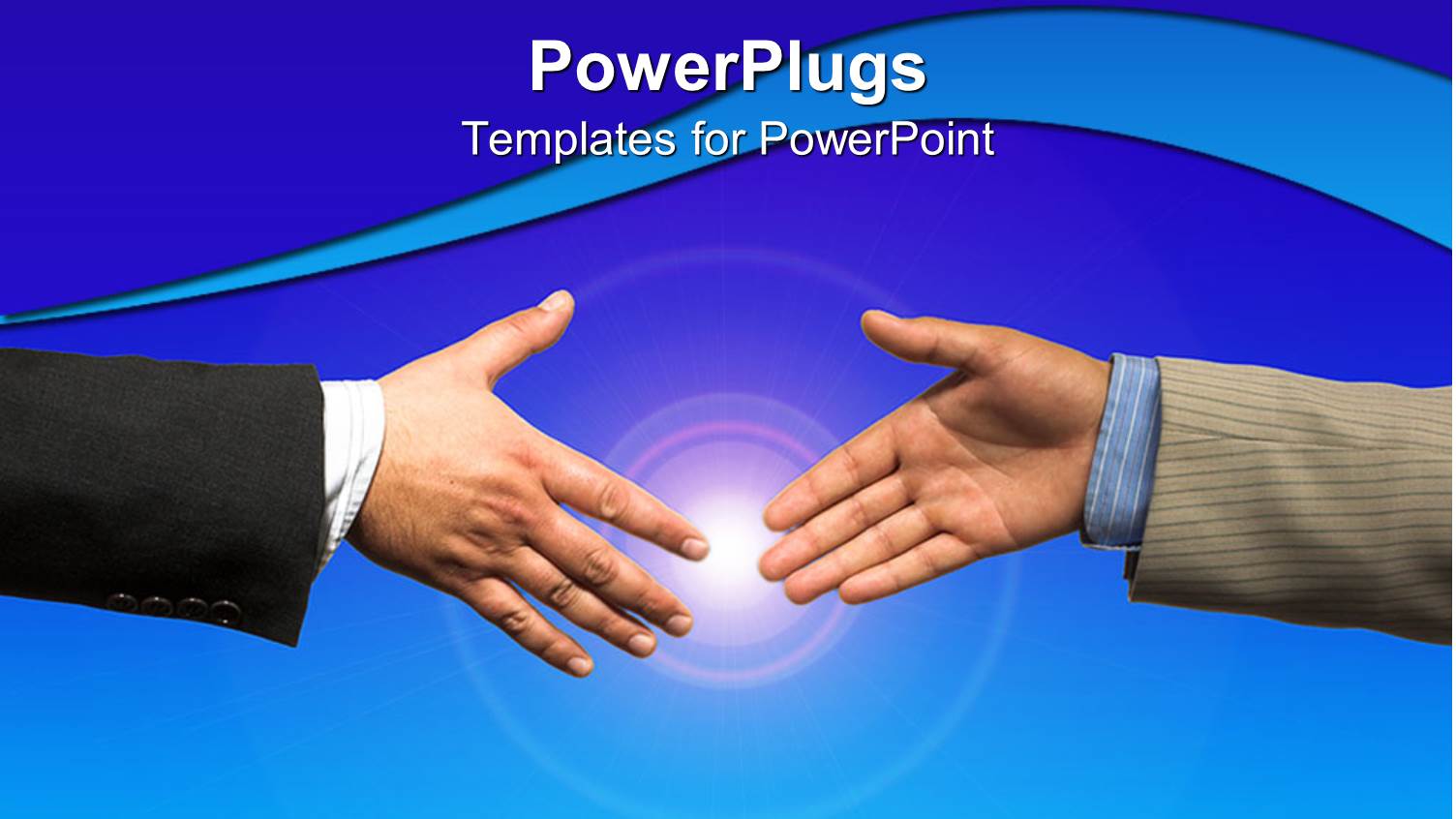 Two Professionals Trying to Shake their Hand with Bluish Background