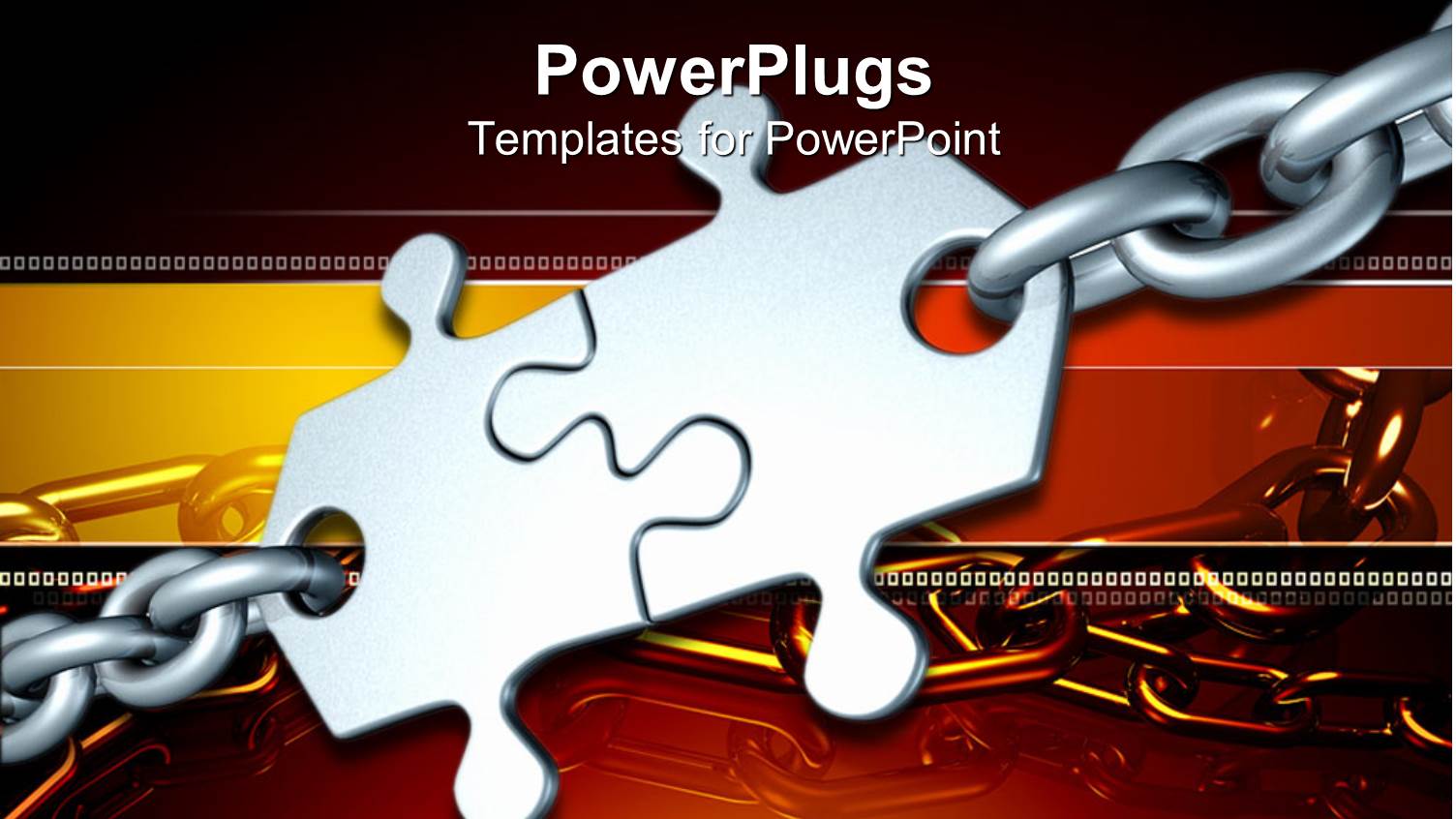 Two Puzzle Pieces Together with a Steel Chain