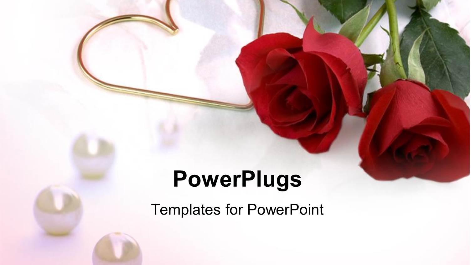 Two Roses with a Heart Symbol on a Plain White Surface