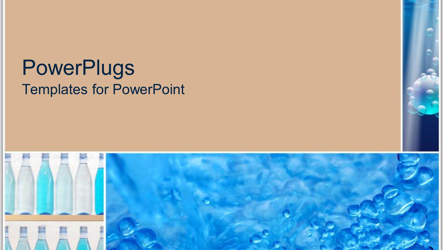 Two Rows with Bottles Containing Various Substances and Liquids and Depiction of Water Drops