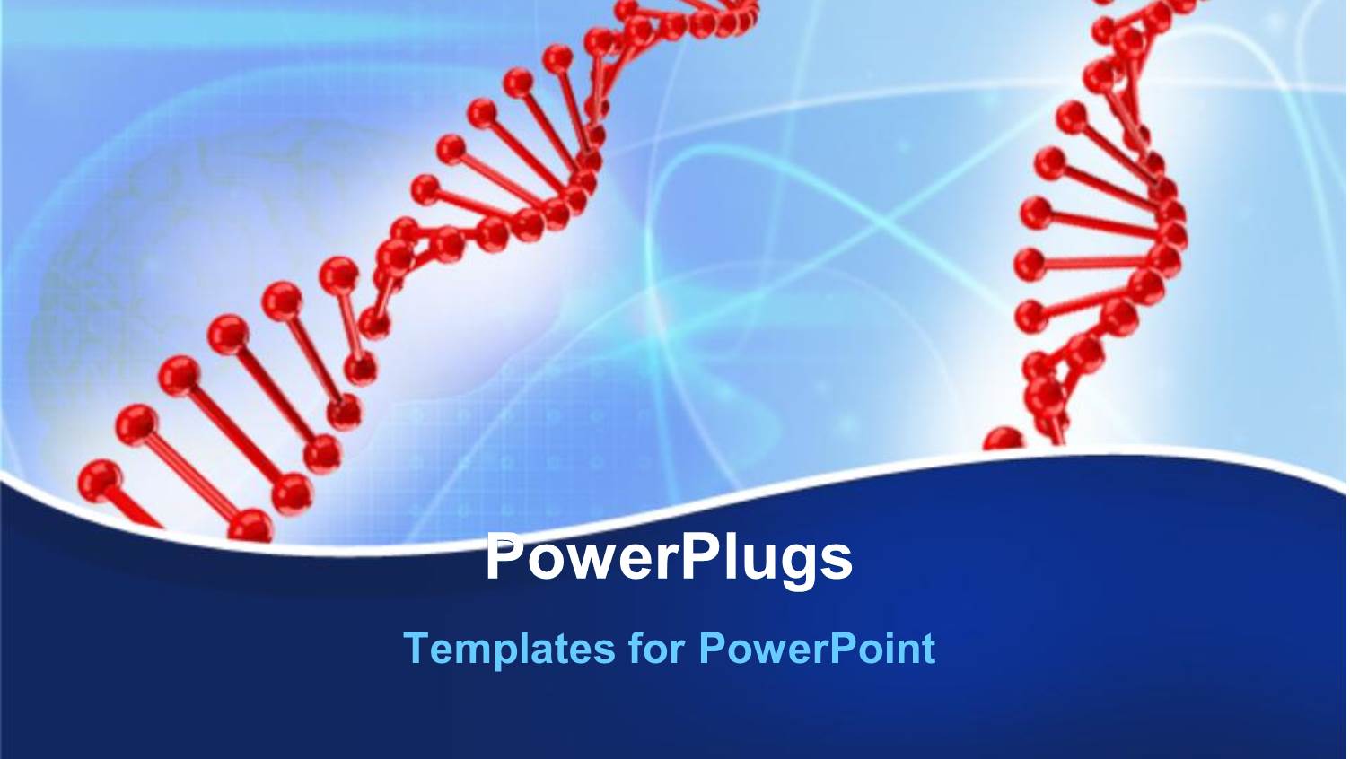 Two Separate Red DNA Strands on a Blue Background