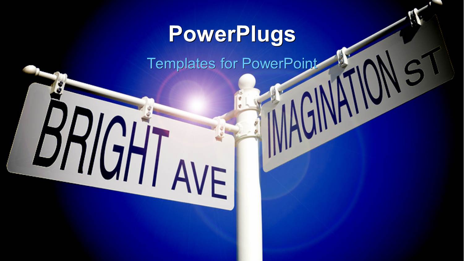 Two Signs with Bluish Background and Place for Text