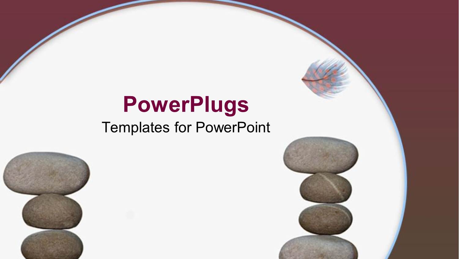 Two Stacks of Smooth Stones on a White Background