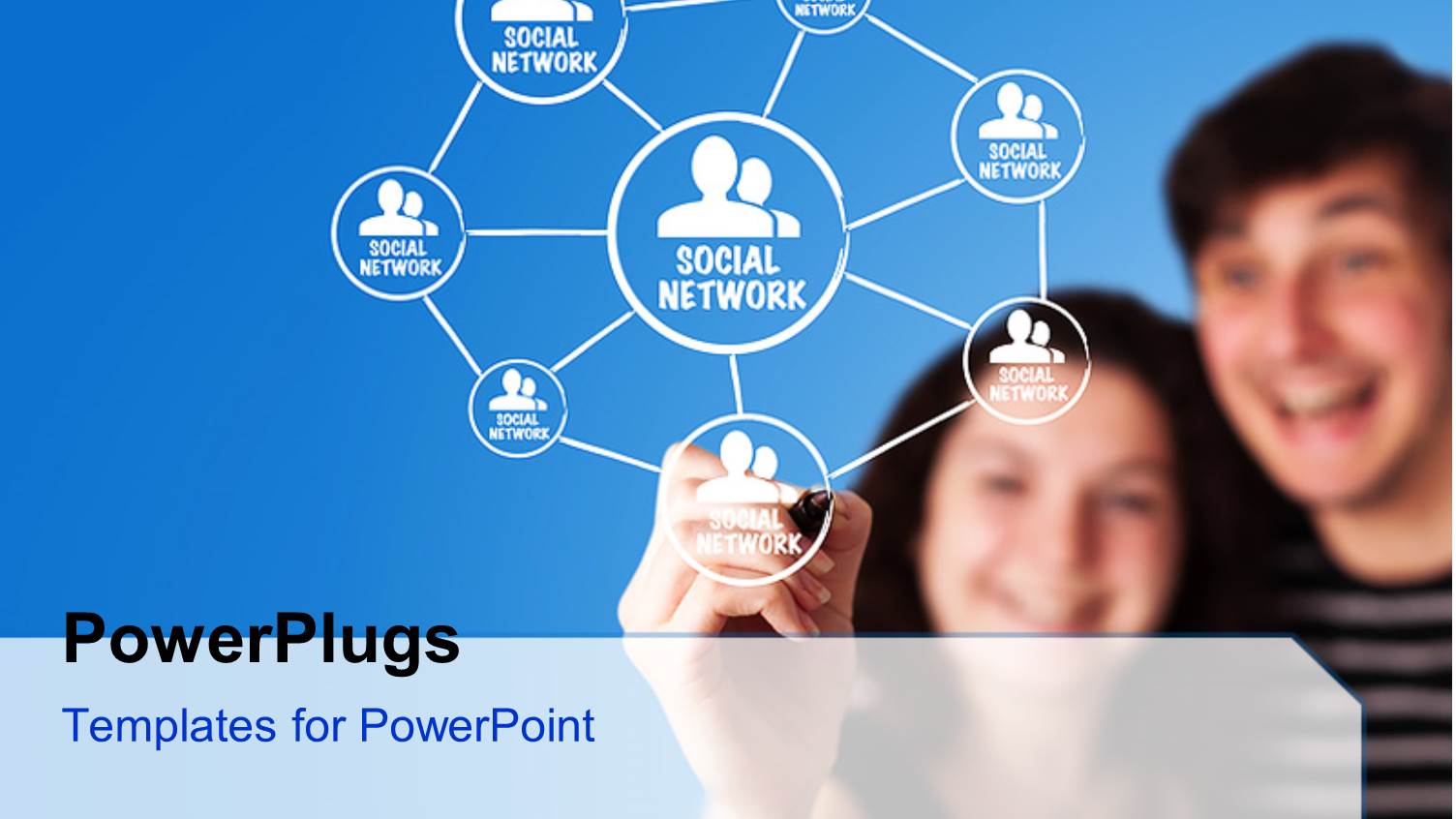 Two Students Creating Various Bonds and Bluish Background