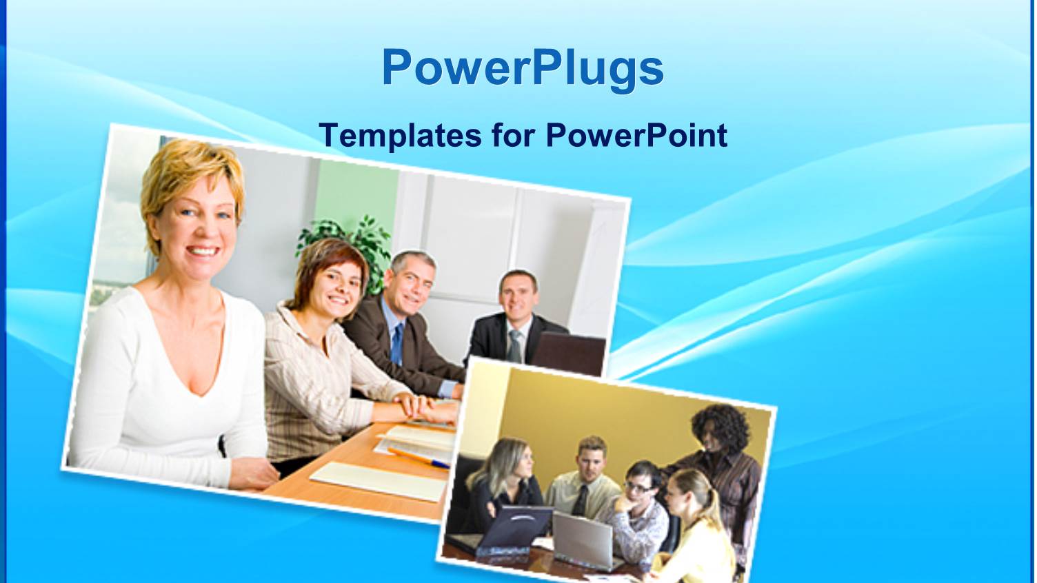 Two Tiles with Lots of Humans Having a Meeting and Smiling