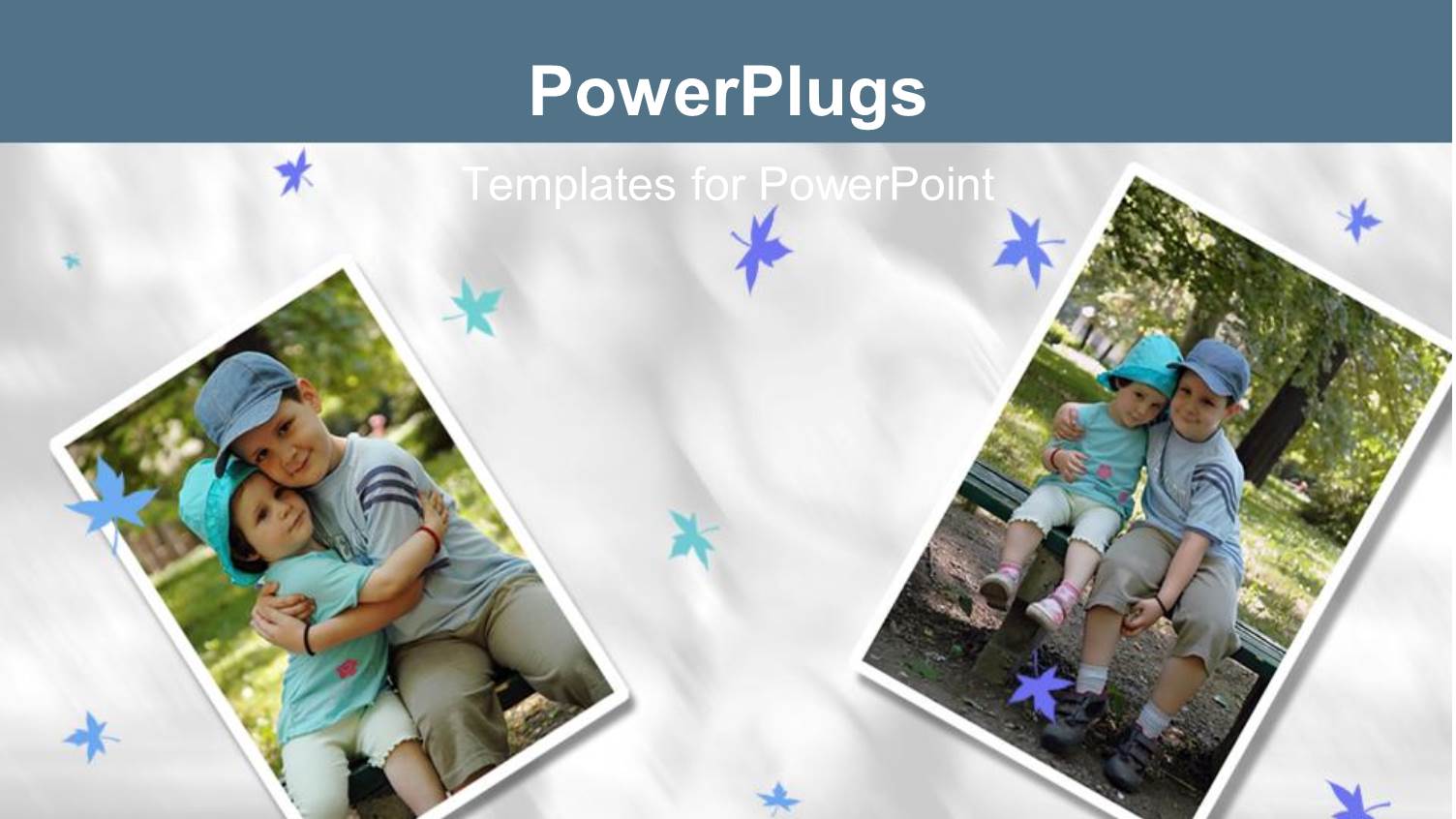 Two Tiles with Two Young Kids Hugging Each other