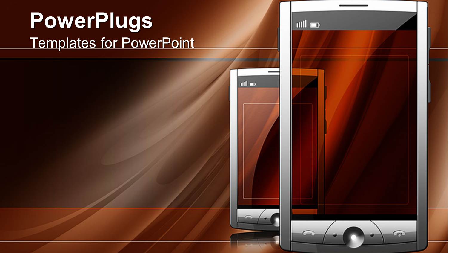 Two Touch Screen of Mobile Devices with Different Shades of Brown in the Background