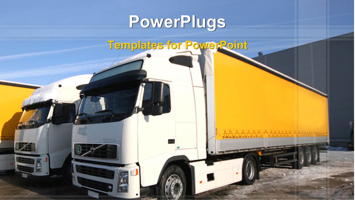 Two Trucks with Clear Sky in the Background