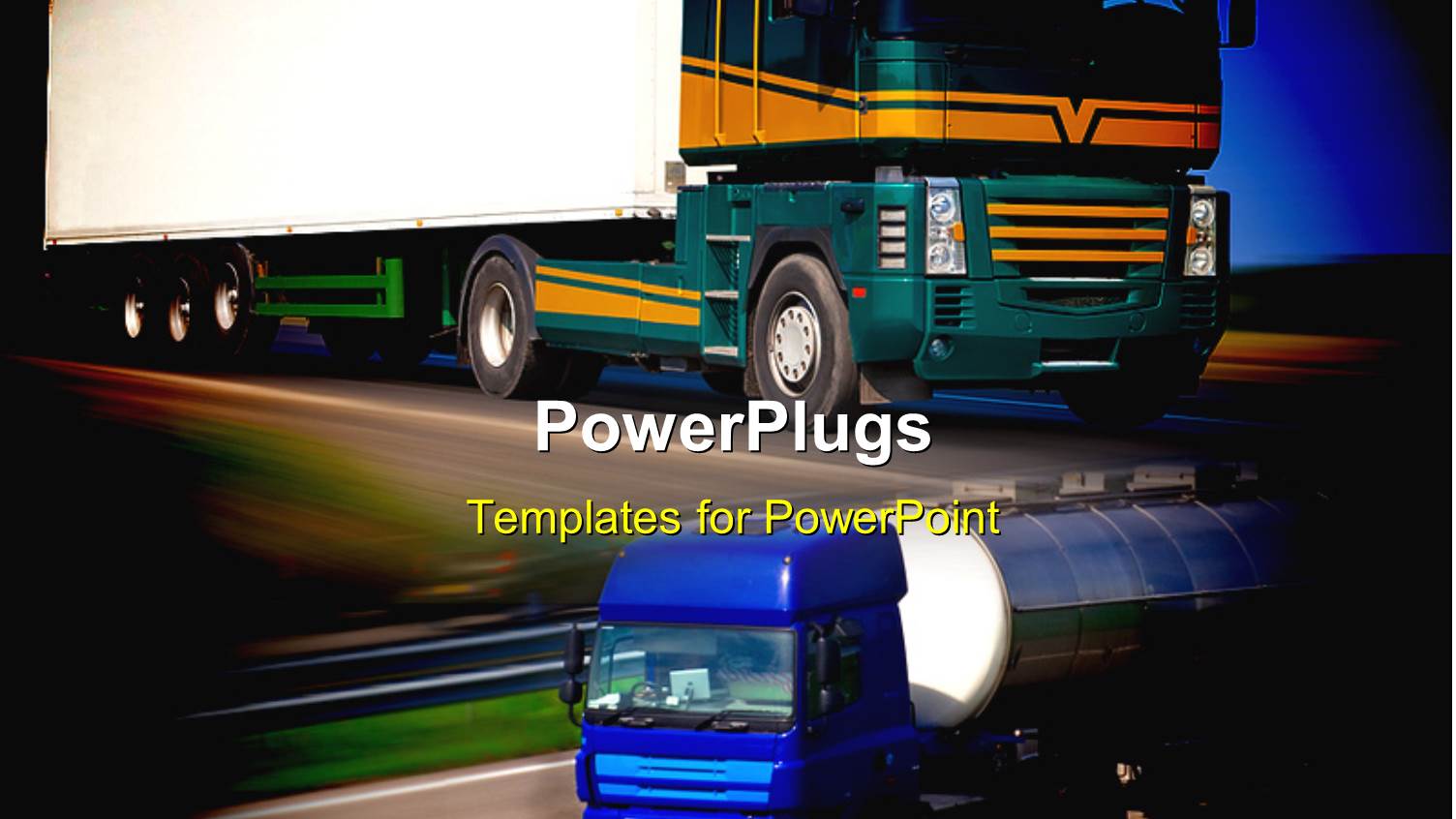 Two Trucks Driving on Speed on a Tarred Road