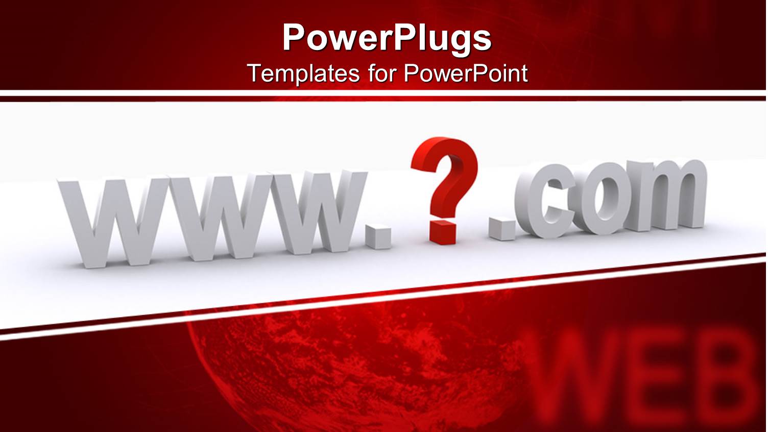 an Unknown Web Address with Red Background