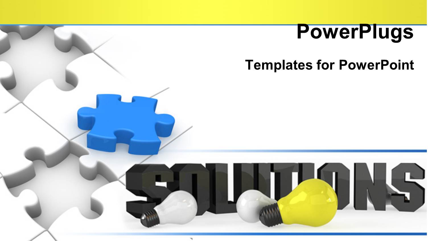 Unsolved Jigsaw Puzzle with 3D Word SOLUTIONS and Light Bulbs
