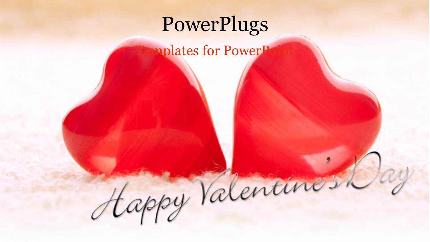 Valentine Depiction with Two large Red Colored Heart Shapes on Towel