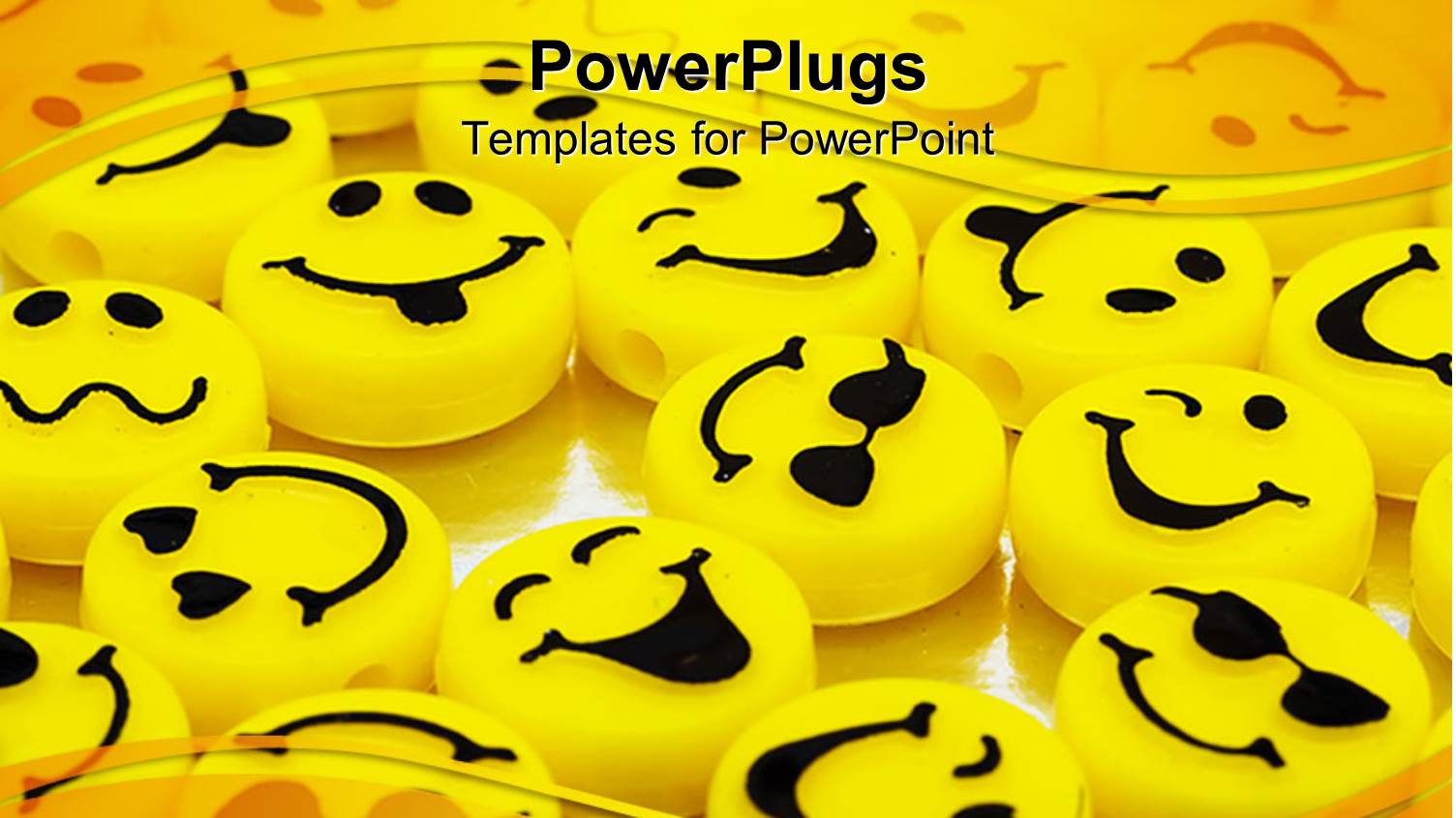 Variation of Yellow Smiley Faces Yellow Background