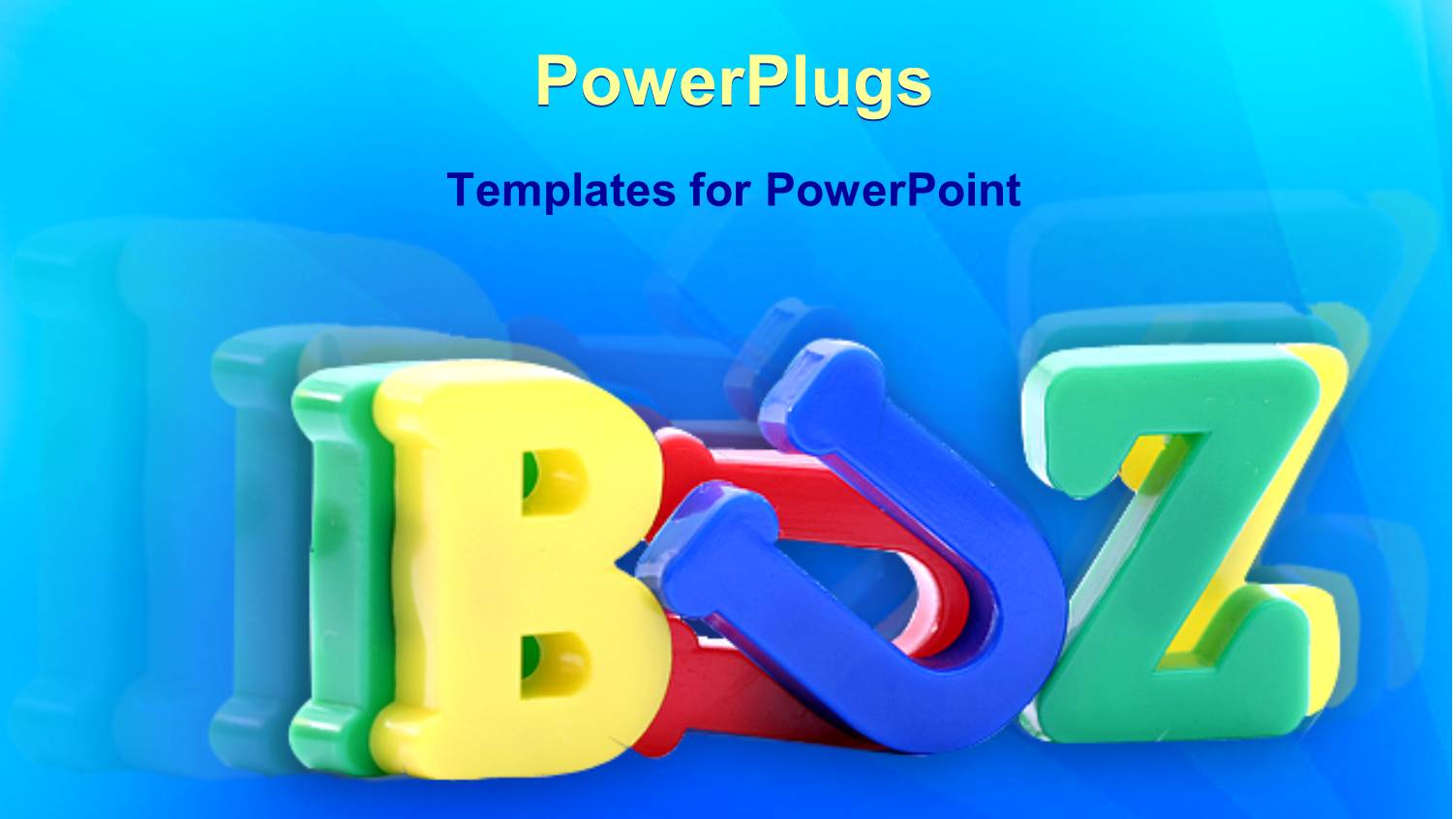 Various Alphabets in Different Colors and Bluish Background