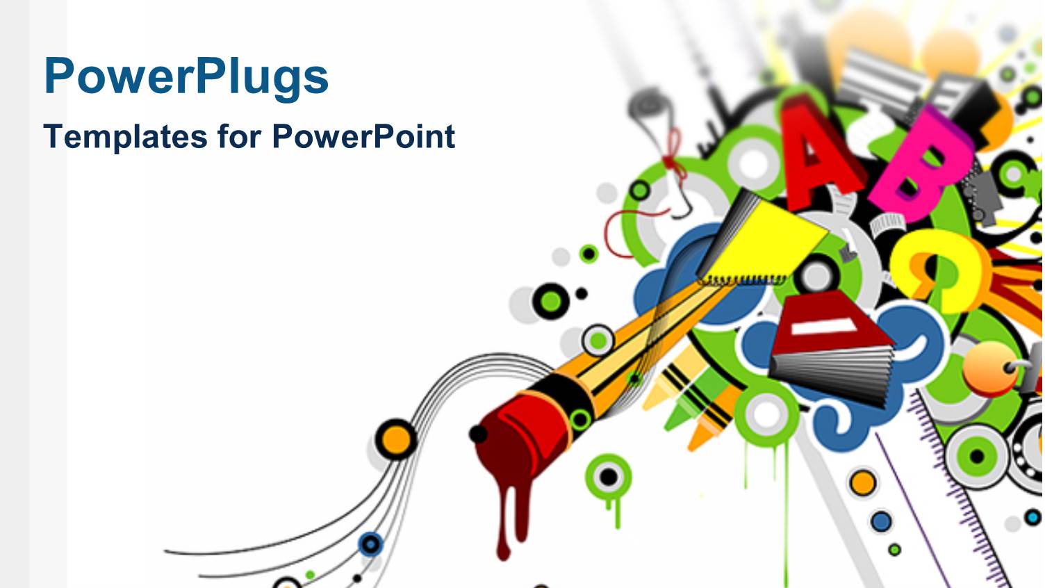 Various Colorful Alphabets with White Background