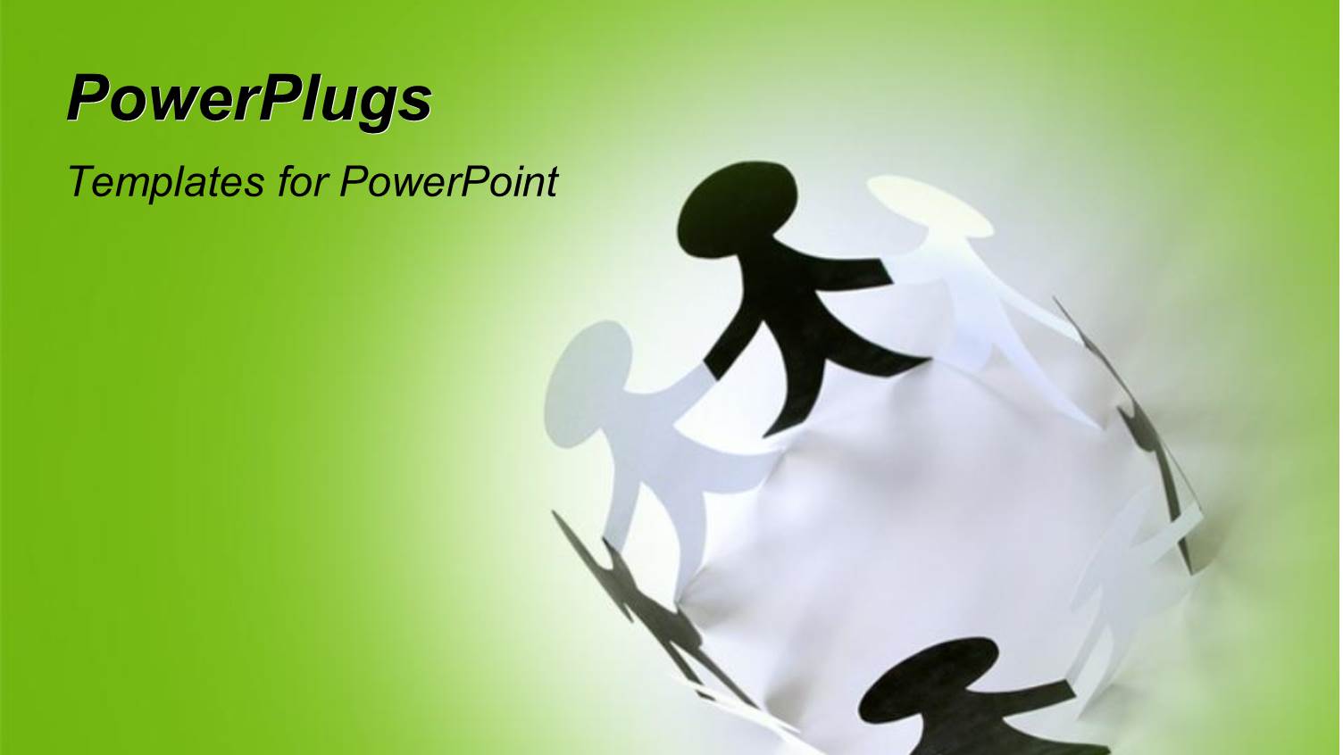 Various Figures with a Greenish Background