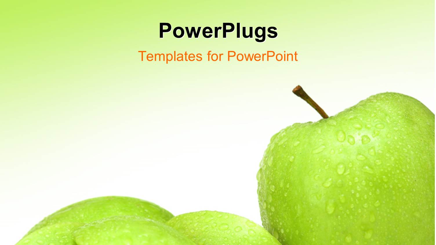 Various Green Apples with Greenish Background and Place for Text