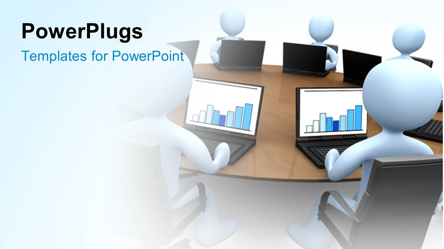 Various Participants in the Office and White Background