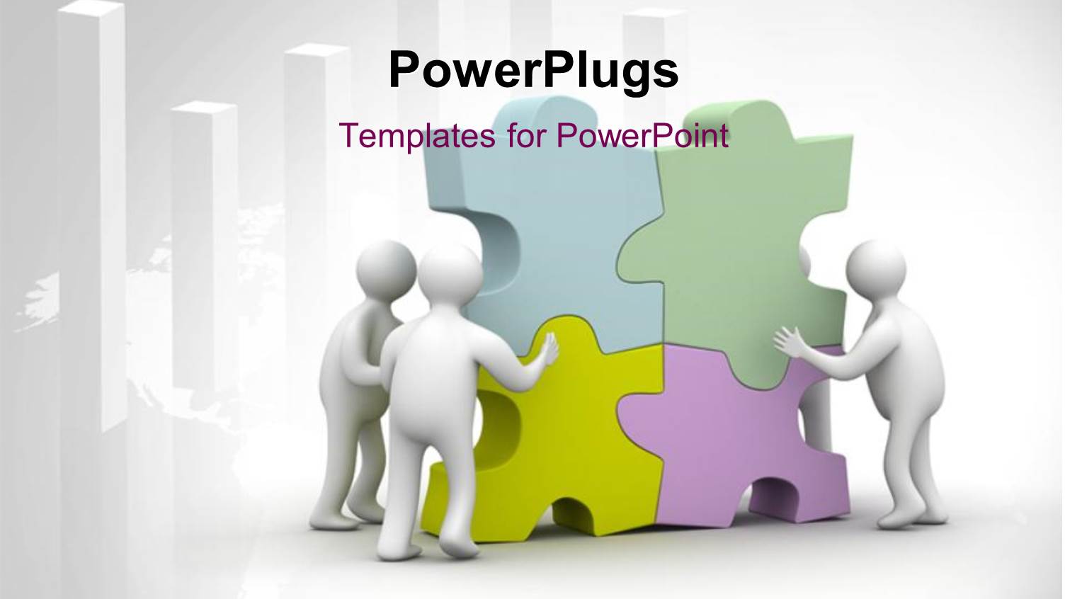 Various People Arranging Puzzle Pieces and Place for Text