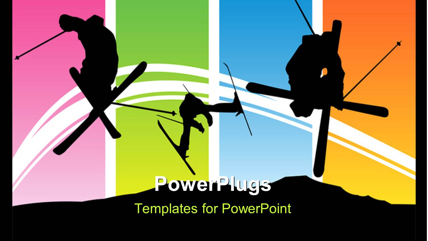 Various People Playing a Sport with Multicolored Background