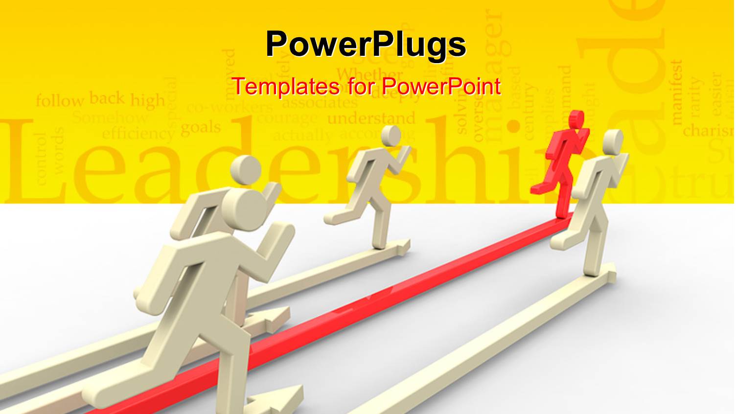 Various People in a Race with Yellowish Background