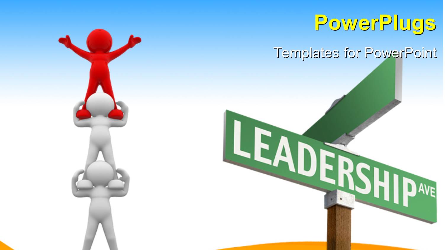 Various Signs with Three People Doing Team Work