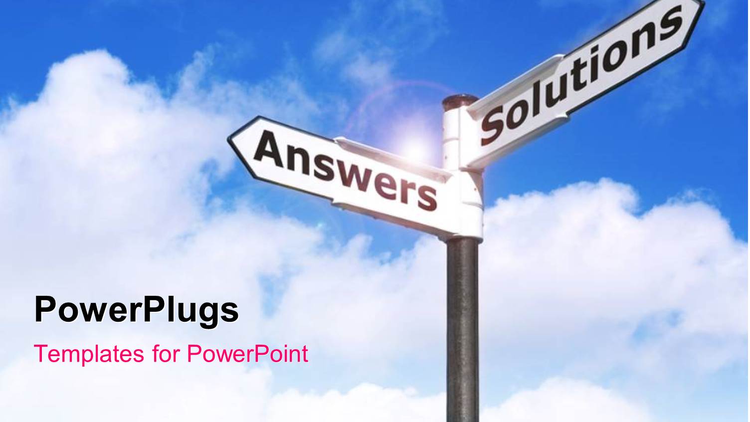 Various Street Signs with Clouds in the Background