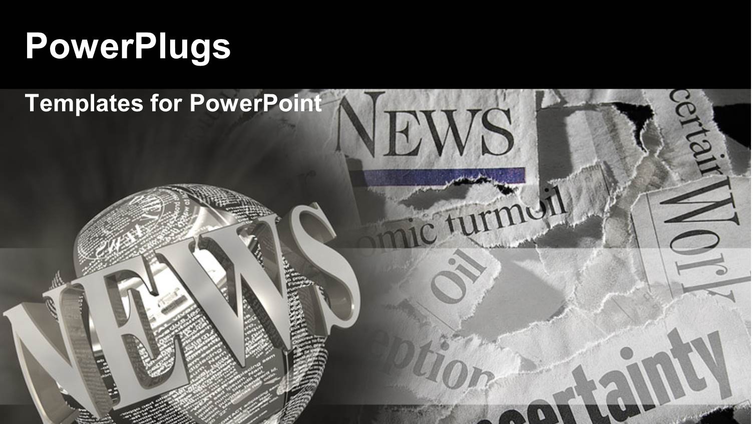 Various Torn Newspaper Headlines Showing Economic Concepts with Globe and News Keyword