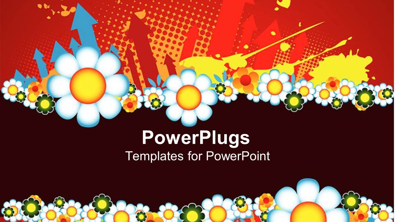 Various Types of Flowers Creating a Beautiful Background Along with some Arrows