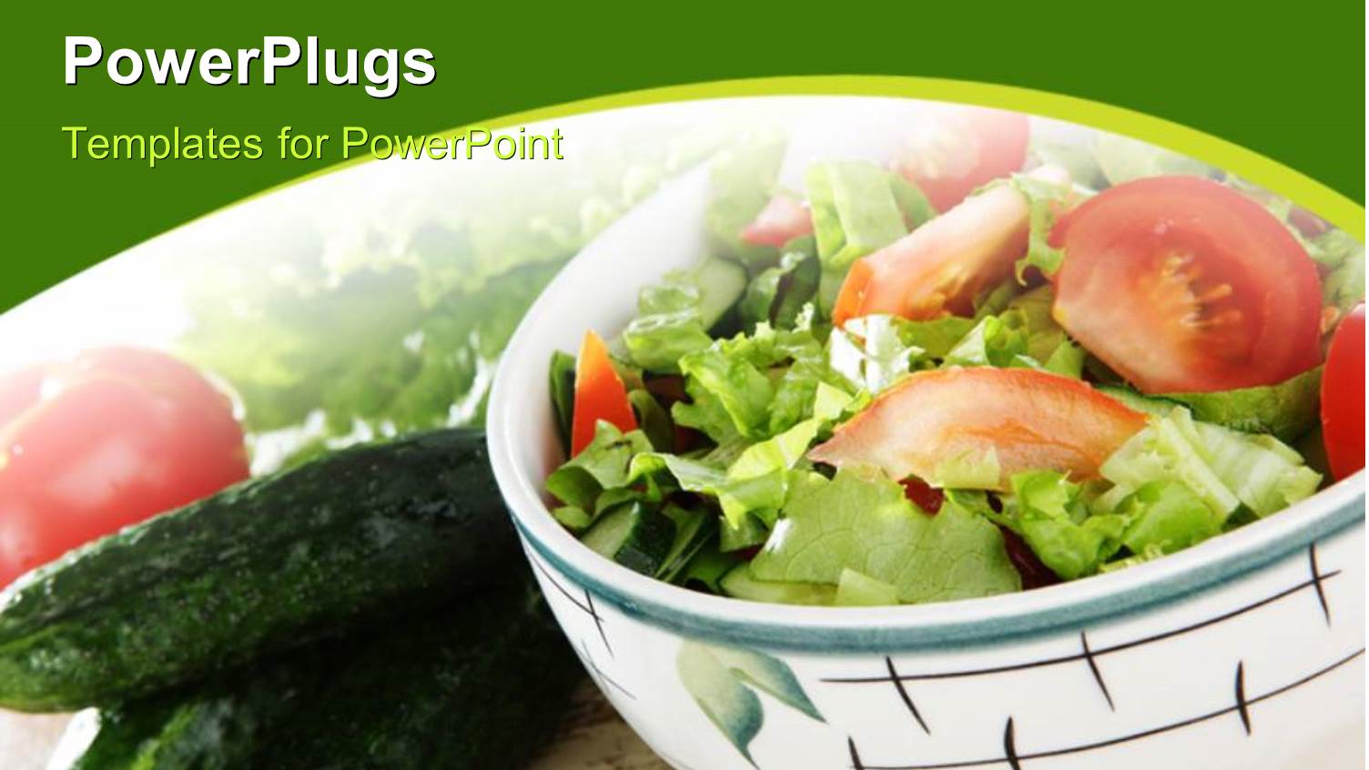 some Vegetables in a White Bowl with Cucumber and Tomatoes by the Side
