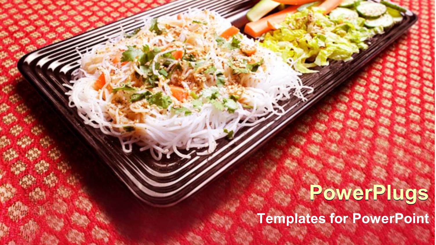 Vietnamese Bun Noodles and Vegetables, Fine Dining, Asian Cuisine, Restaurant