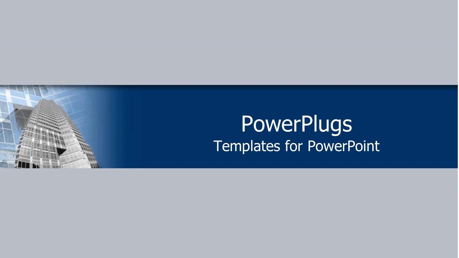 View from Base of High Rise on Blue and Gray Background