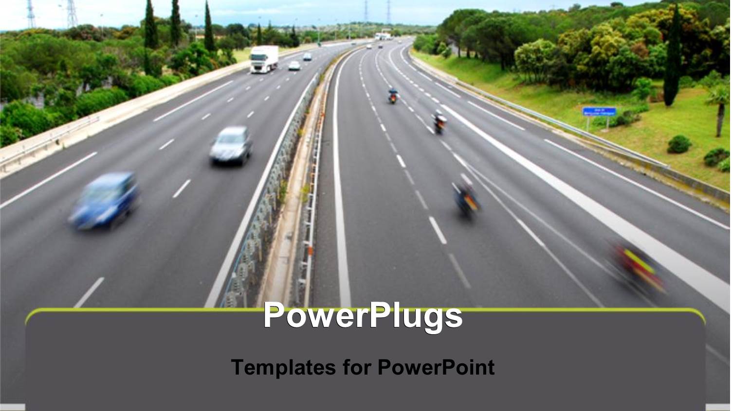 View of Freeway Cars Driving by Fast