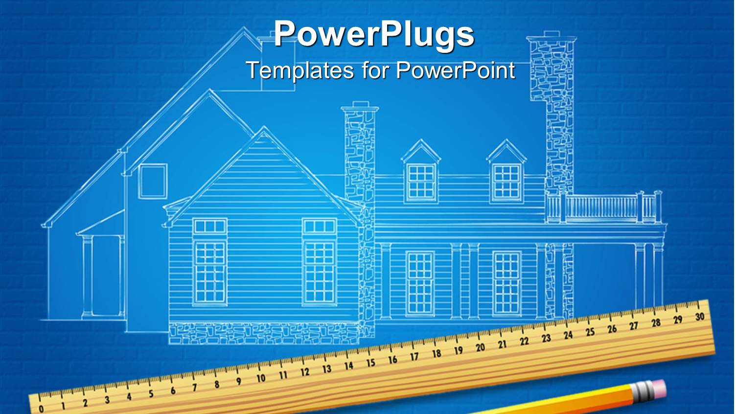 a View of a House Plan with a Pencil and a Ruler