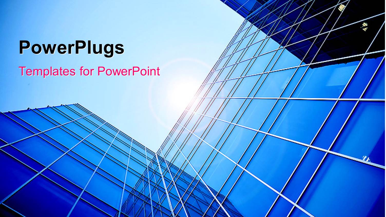 a View of the Skyscraper with Sun in the Background