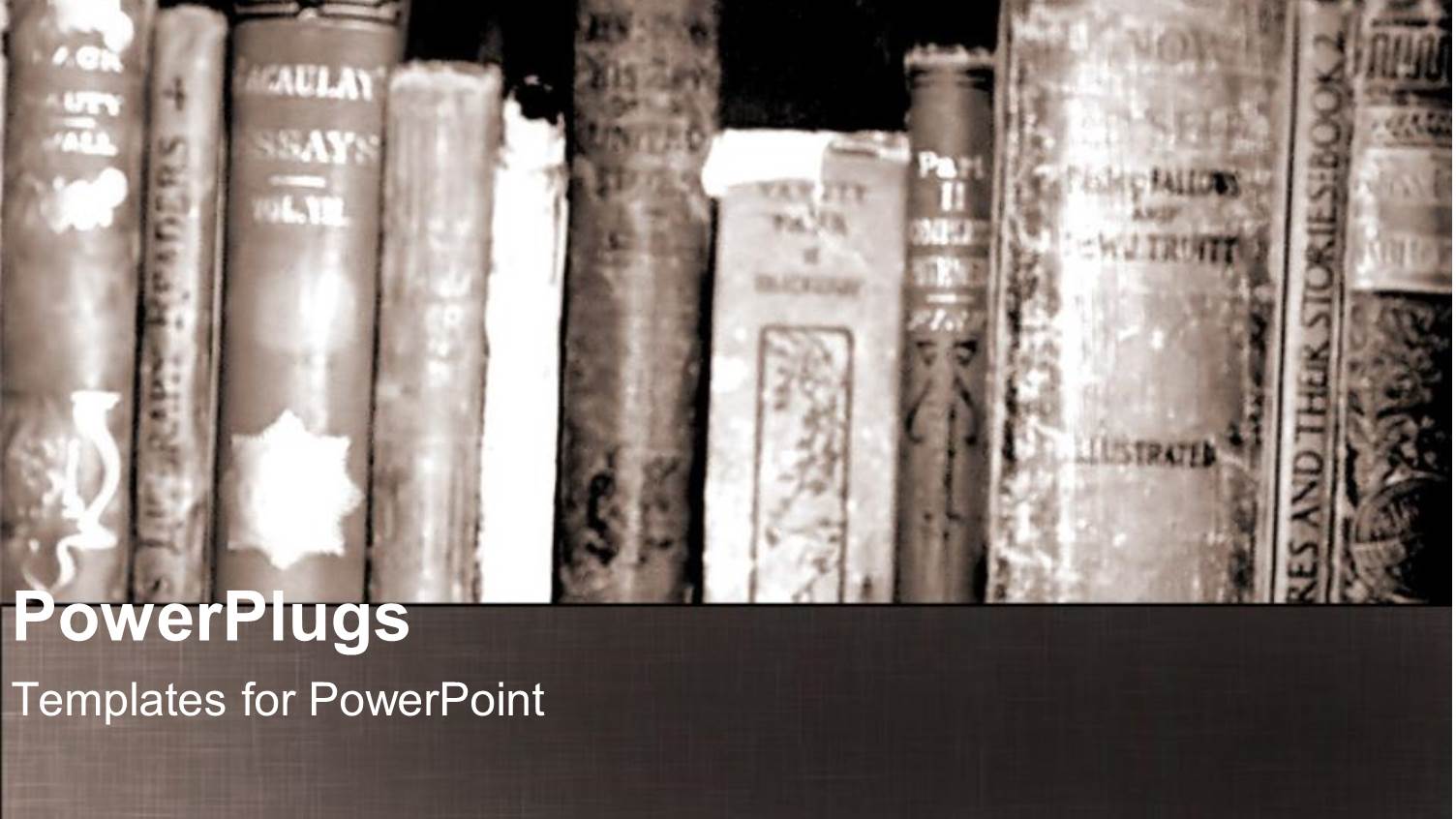 Vintage Black and White Depiction of Old Books with the Signs of Passing Time on the Cover