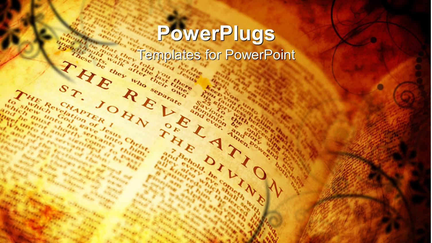 Vintage Style Bible Showing the Book of Revelations