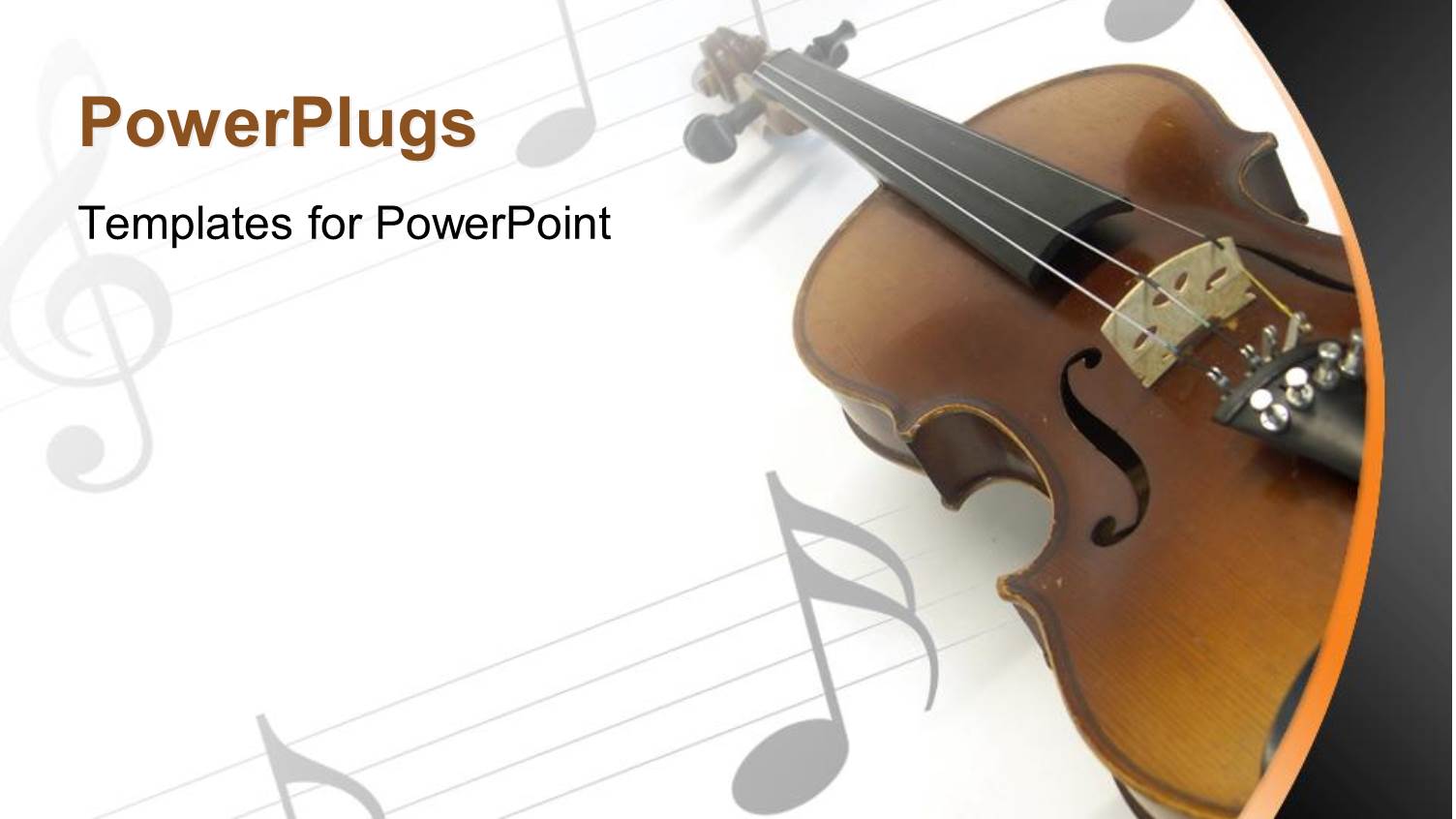 Violin on White Music Sheet with Gray Music Notes on Sheet