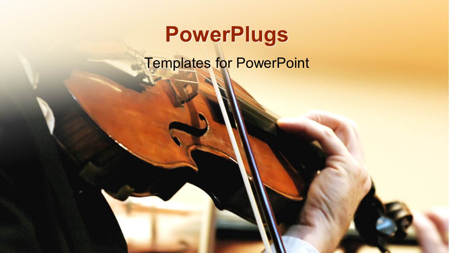 Violinist Playing Symphony with Brown Color