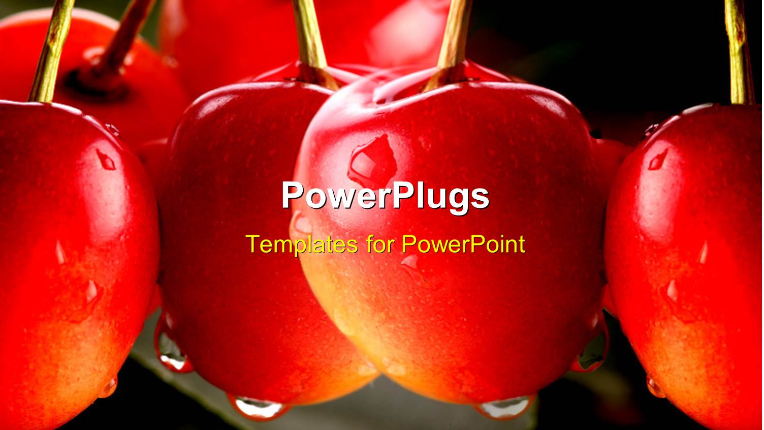 Water Droplets Forming on Red Cherry Fruit on Dark Background 