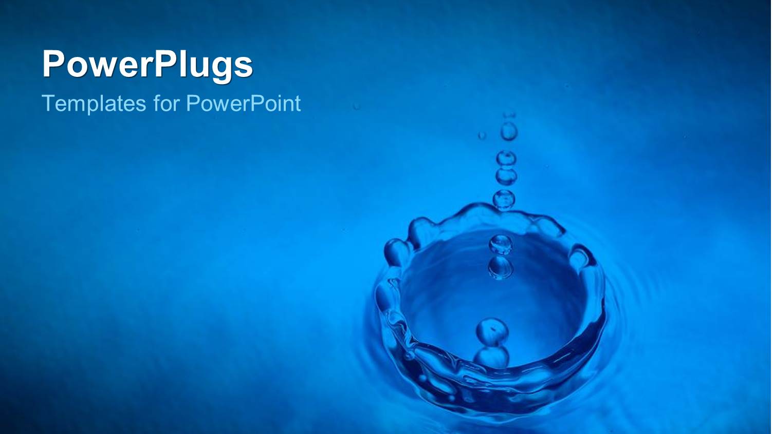 Water Drops into Puddle Ripple Effect Blue Background