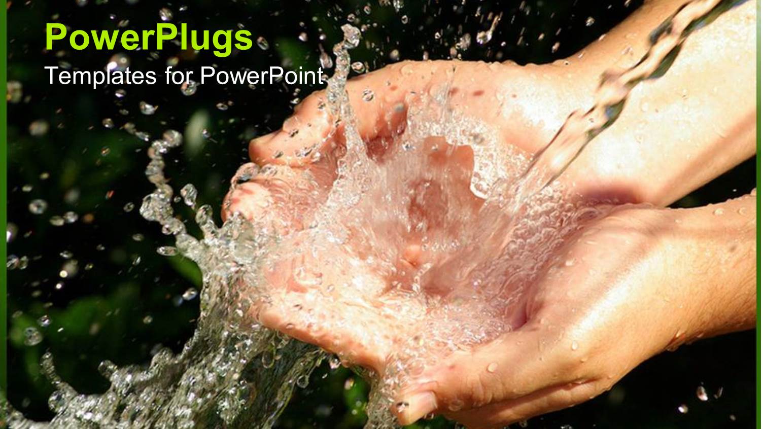 Water Flowing Out of Human Hand, Save Water