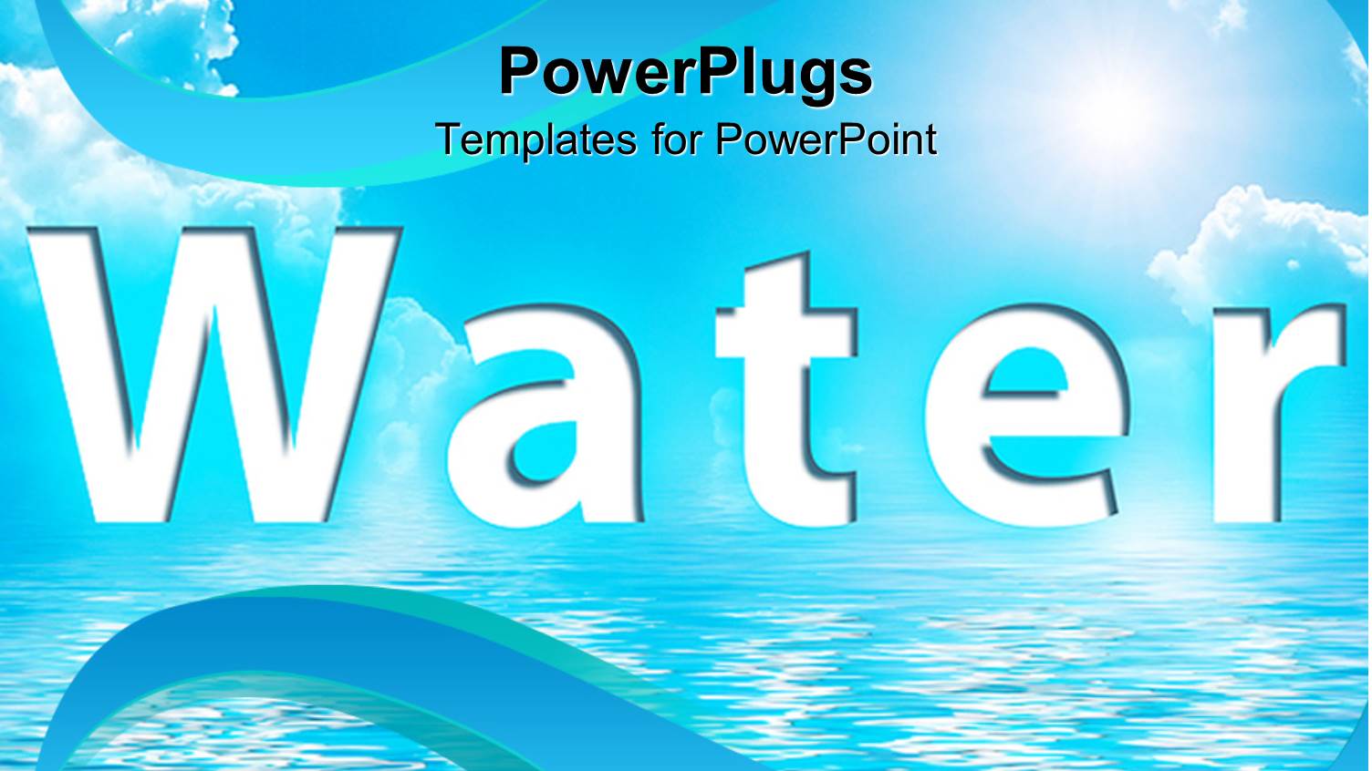 Water Spelled in White Over Ocean