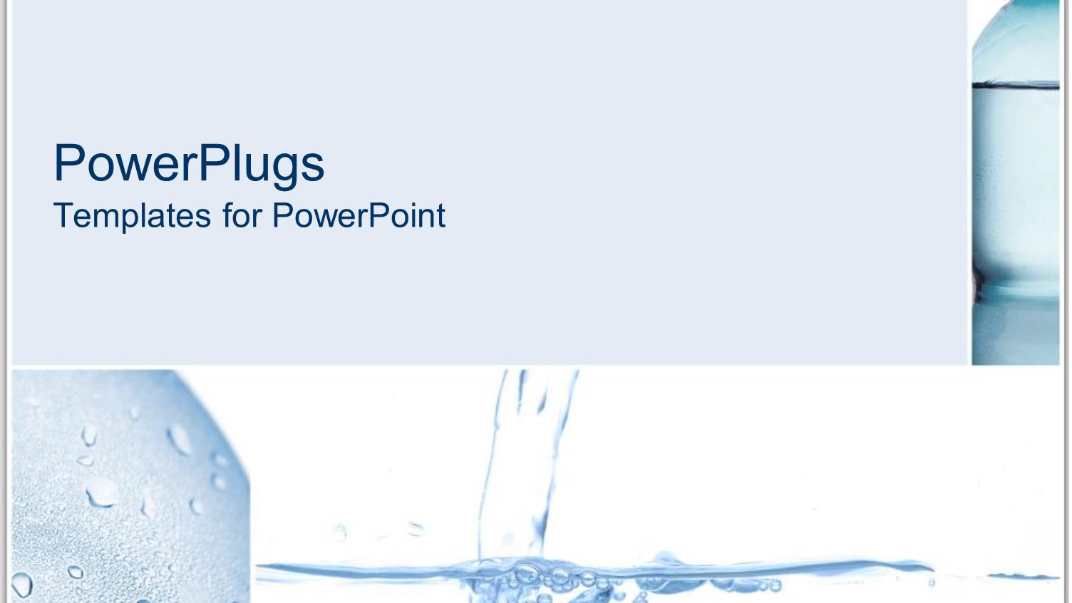 Water and Water Bottles with Whitish Background