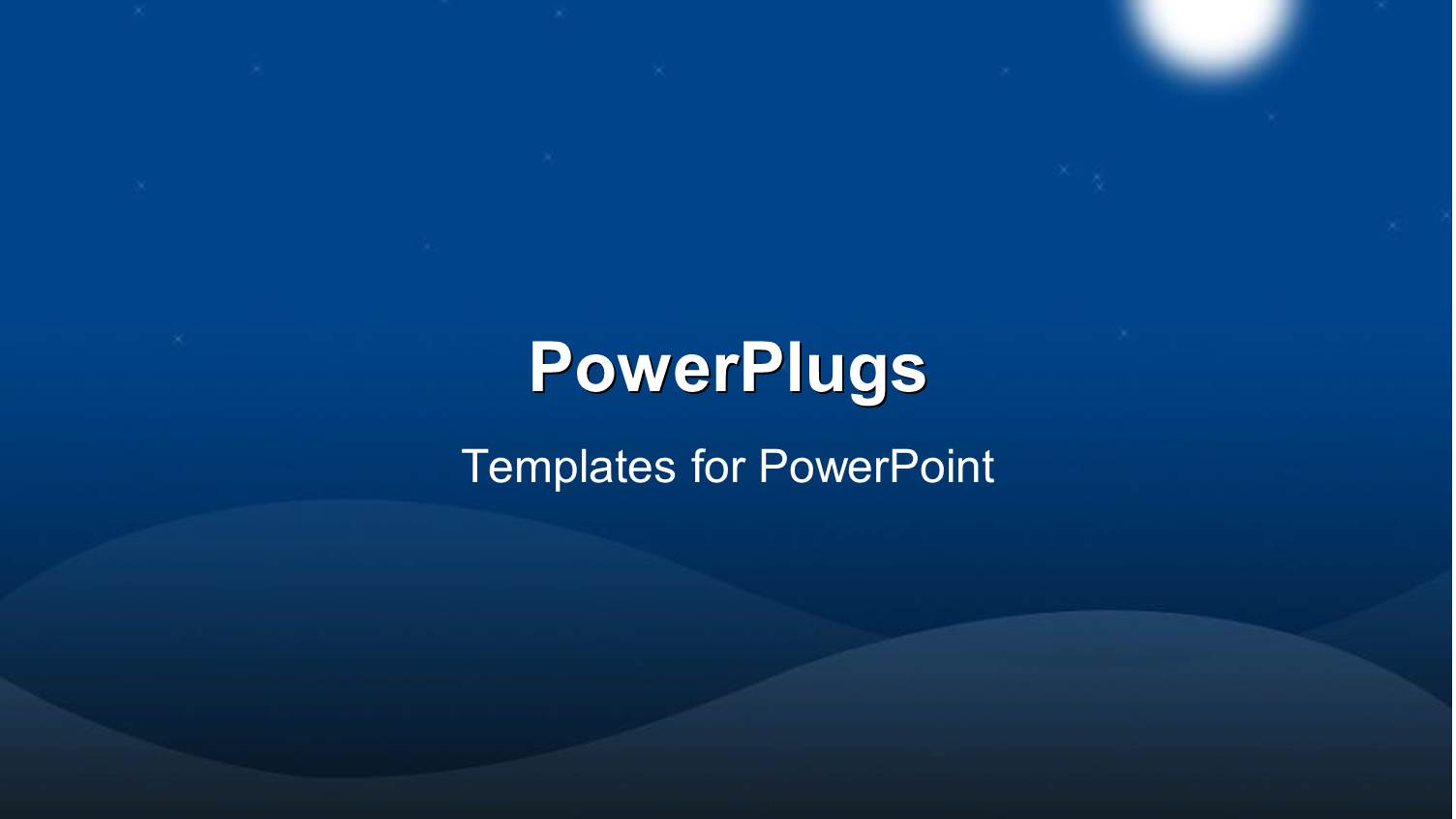 Waves on Blue Sky with Stars and Full Moon