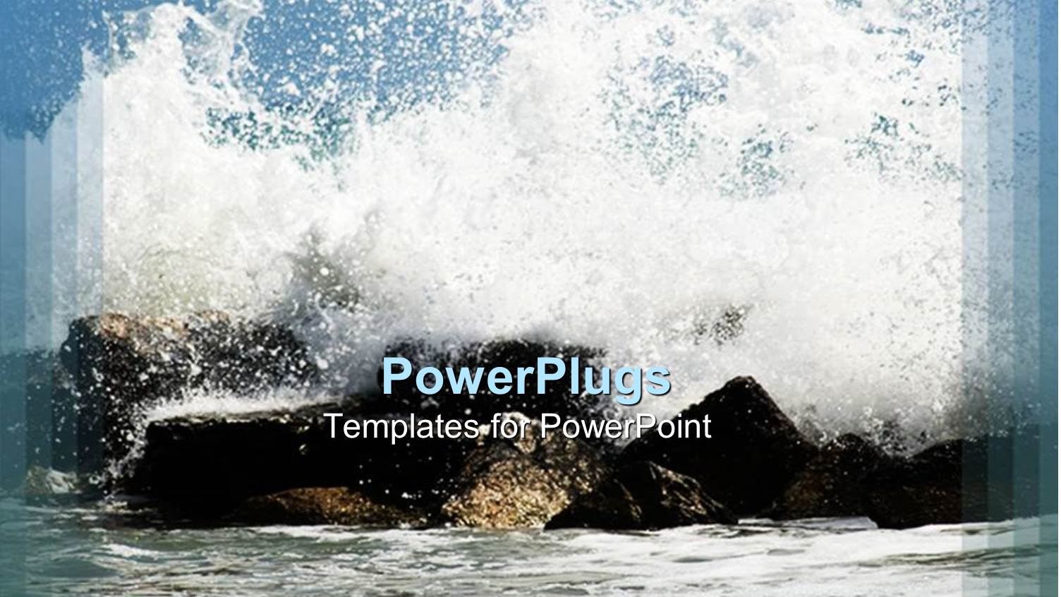 the Waves Hitting the Stones Creating a Splash