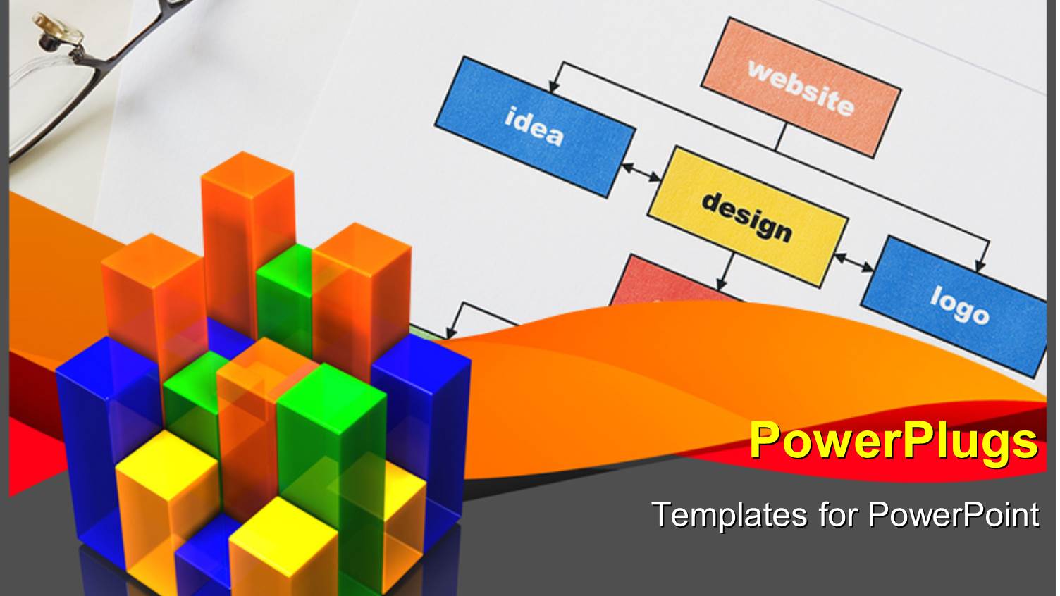 Web Design Project Planning with Diagram with Statistics in Foreground and White Color