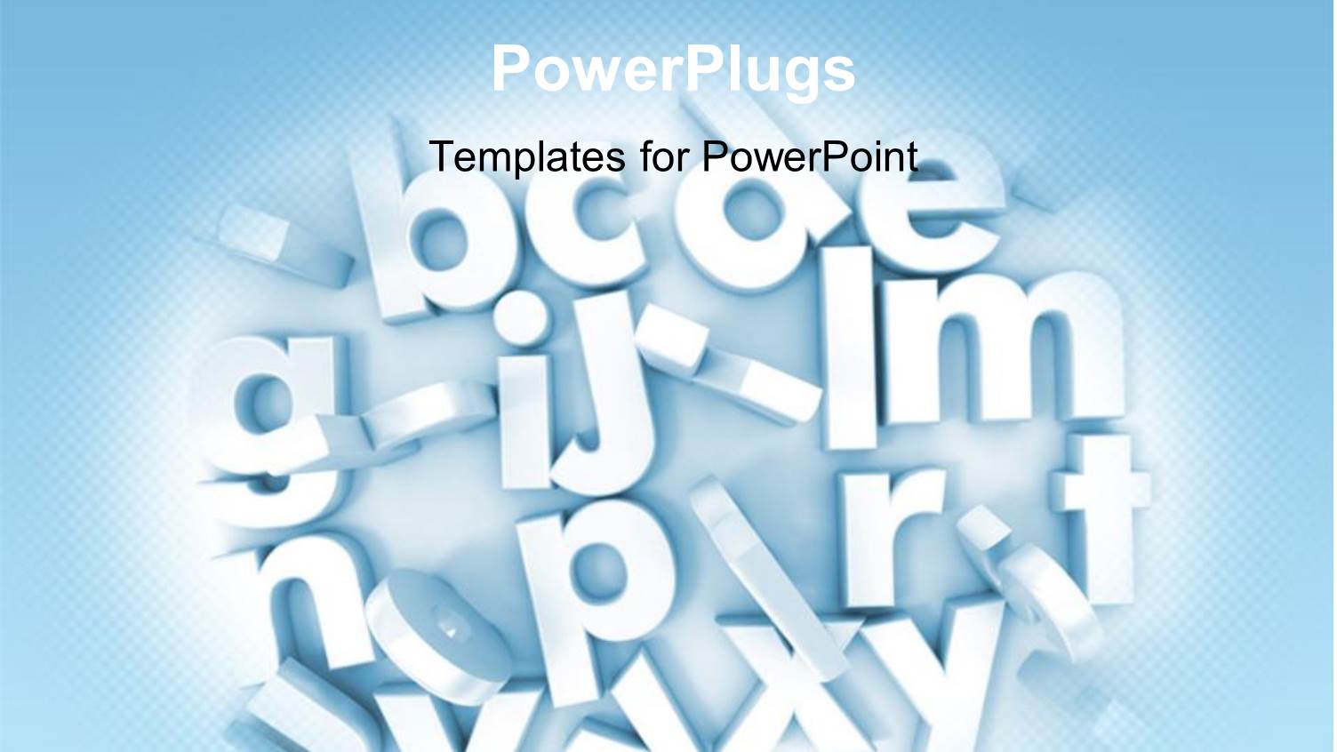 White 3D Letters on White Background with Blue Edges