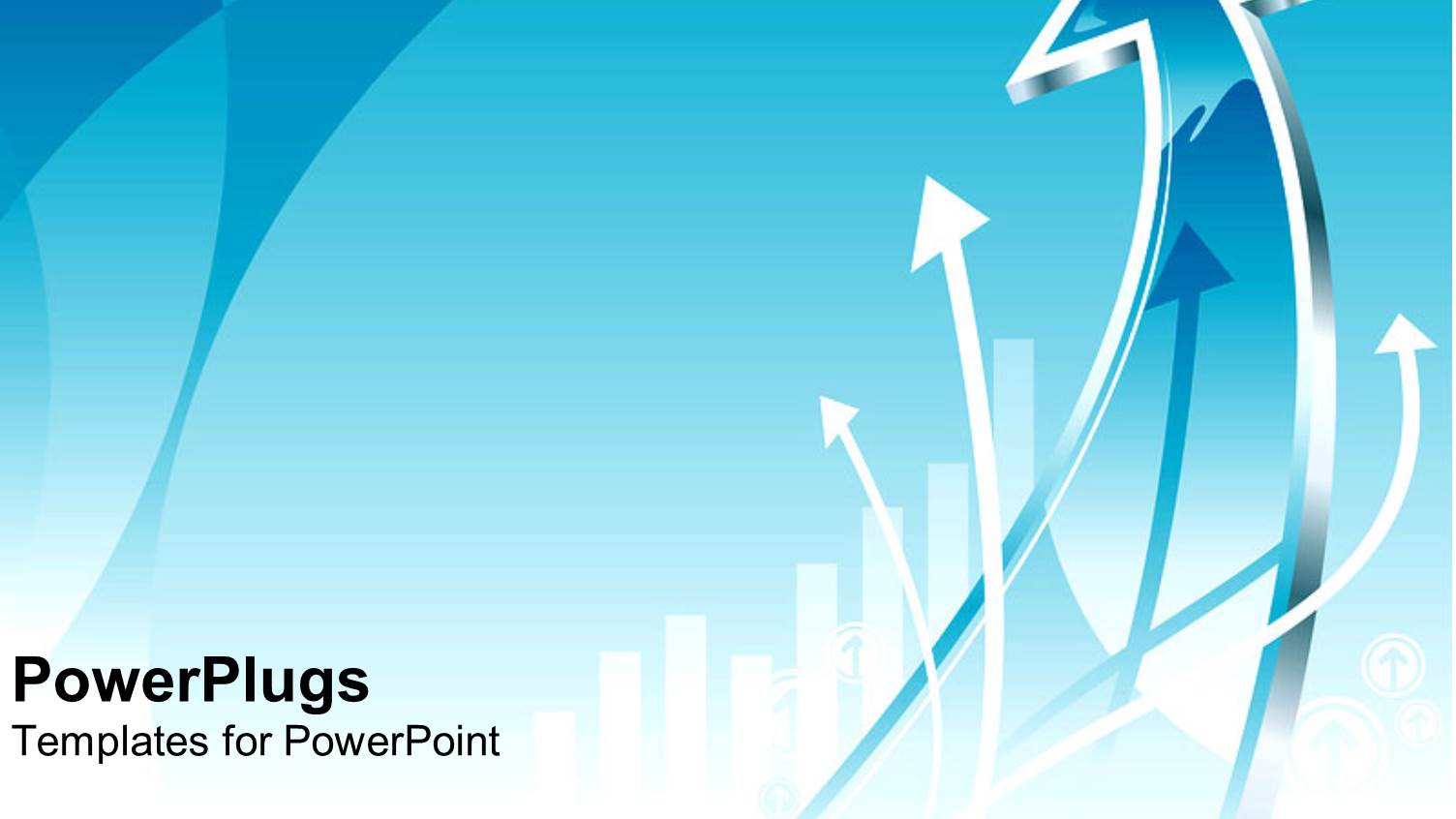 White Arrows Pointing Up on Blue Background